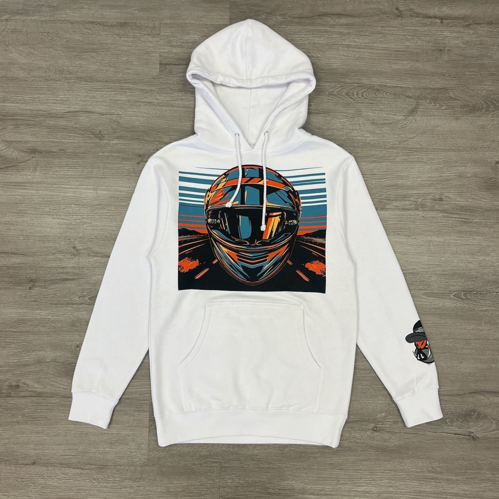 【oan】Gio City Magazine Over Hood Men's Paint Washed Graphic Zip-Up Hoodie IO420 - Acubi style